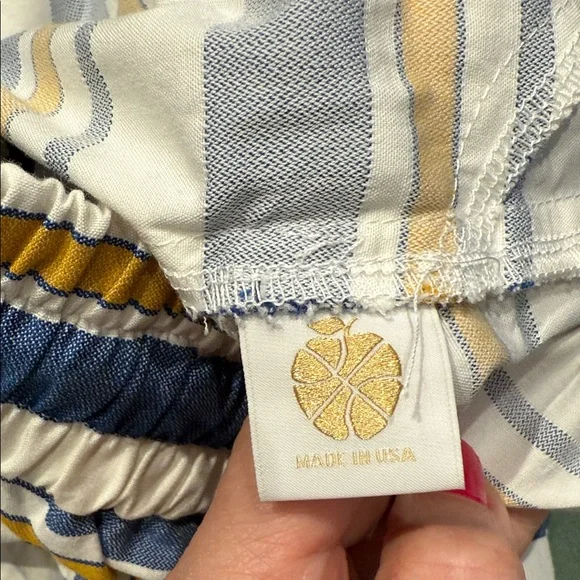 Aime Leon Dore Blue and Yellow Striped Swim Trunks - Picture 8 of 9